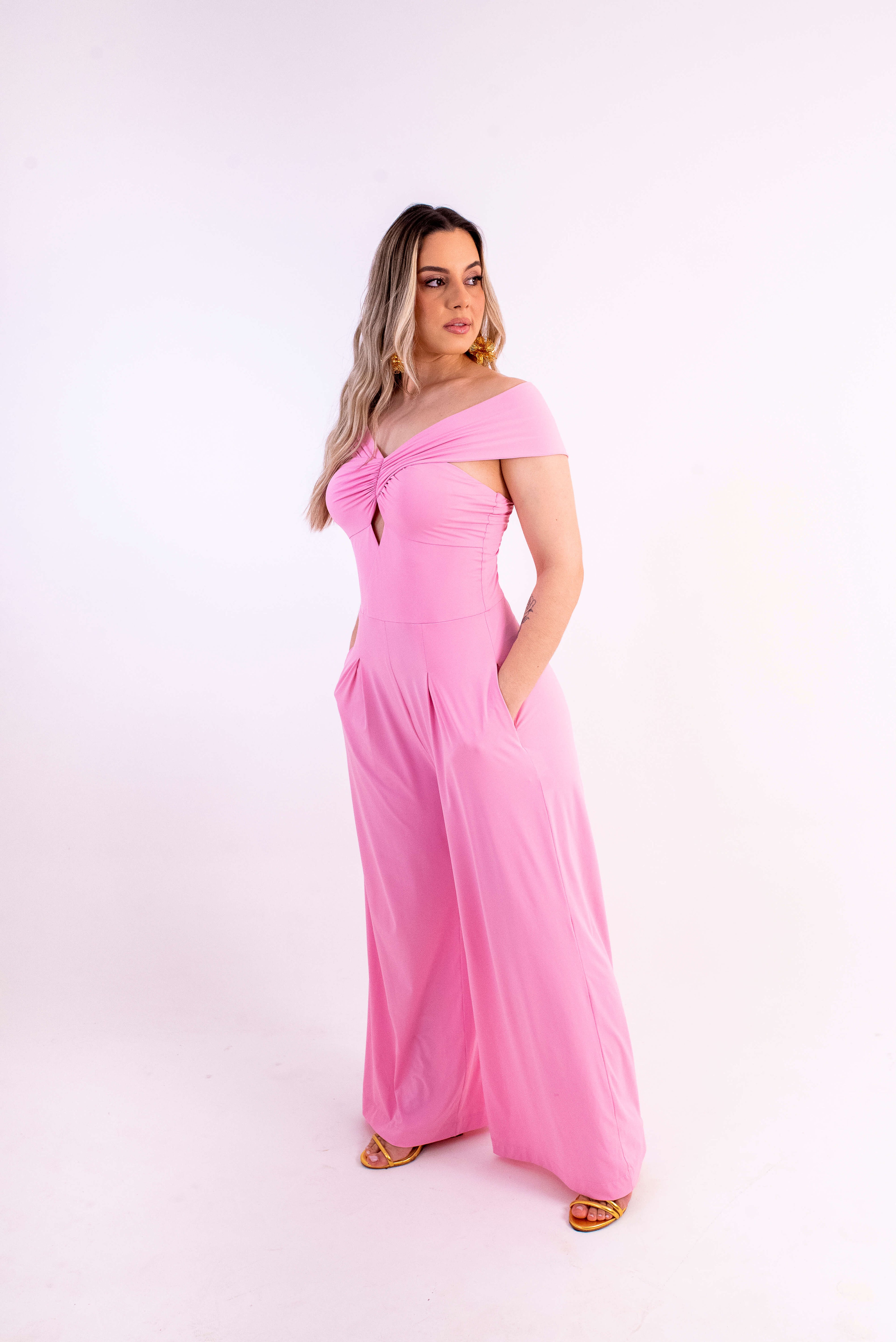 Macacão Luana - Rosa