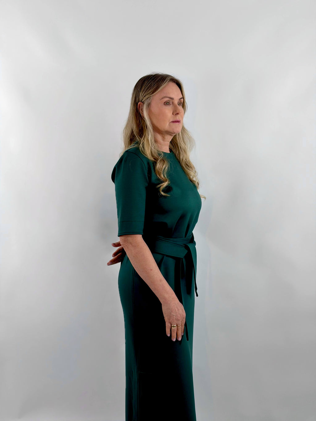 Vestido Línea - Verde Musgo