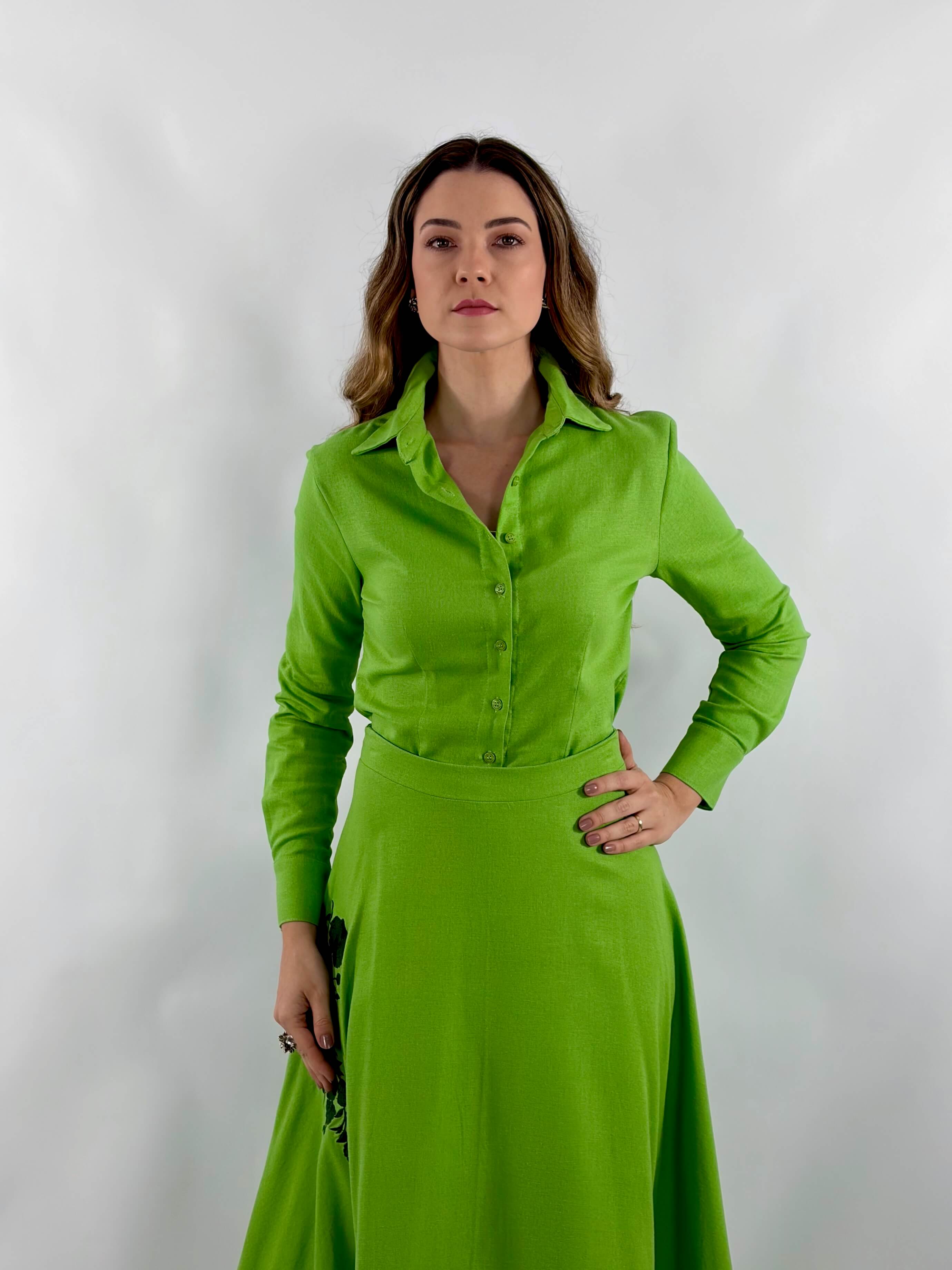 Camisa Linho - Verde