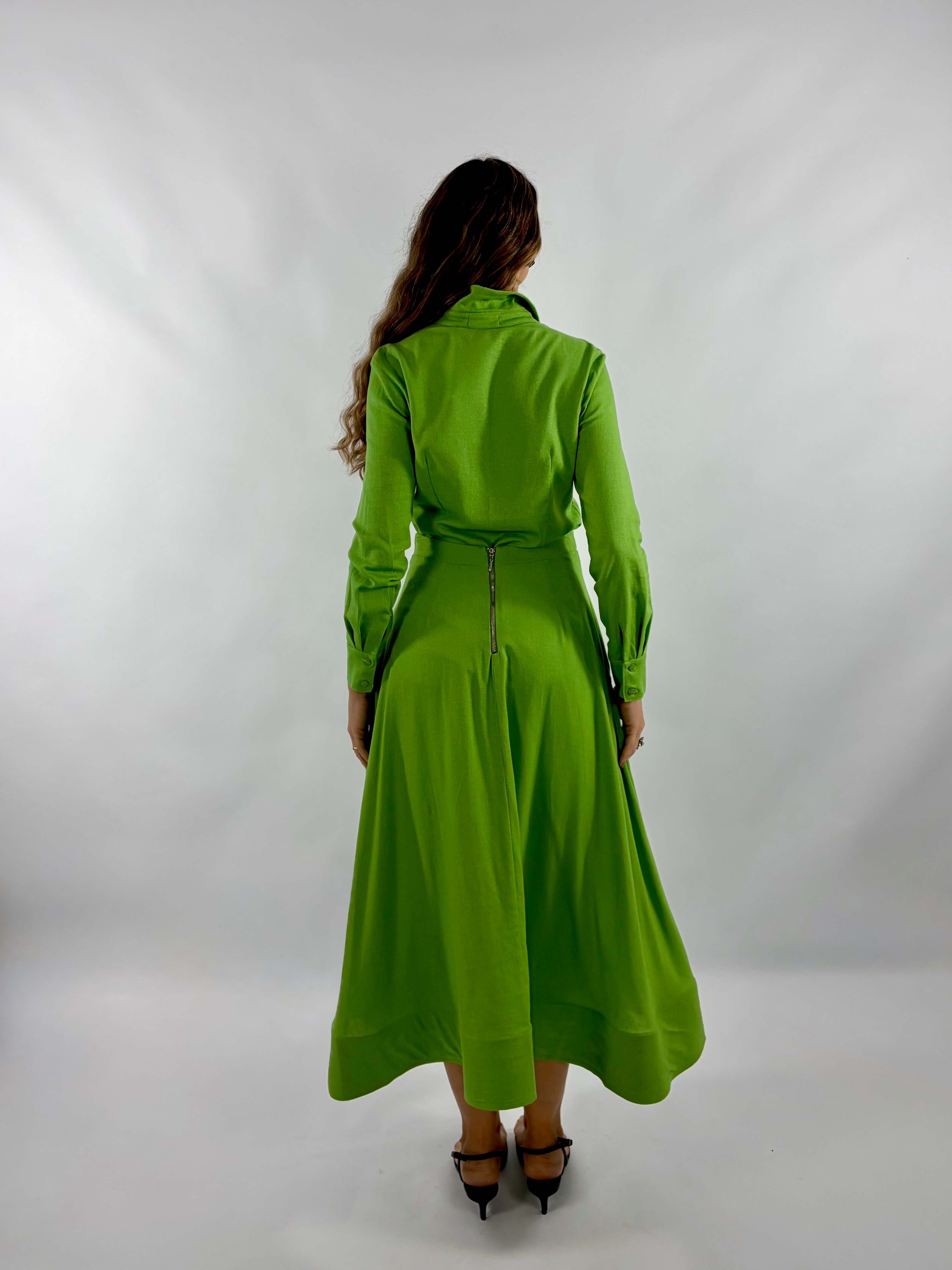 Saia Bordada - Verde