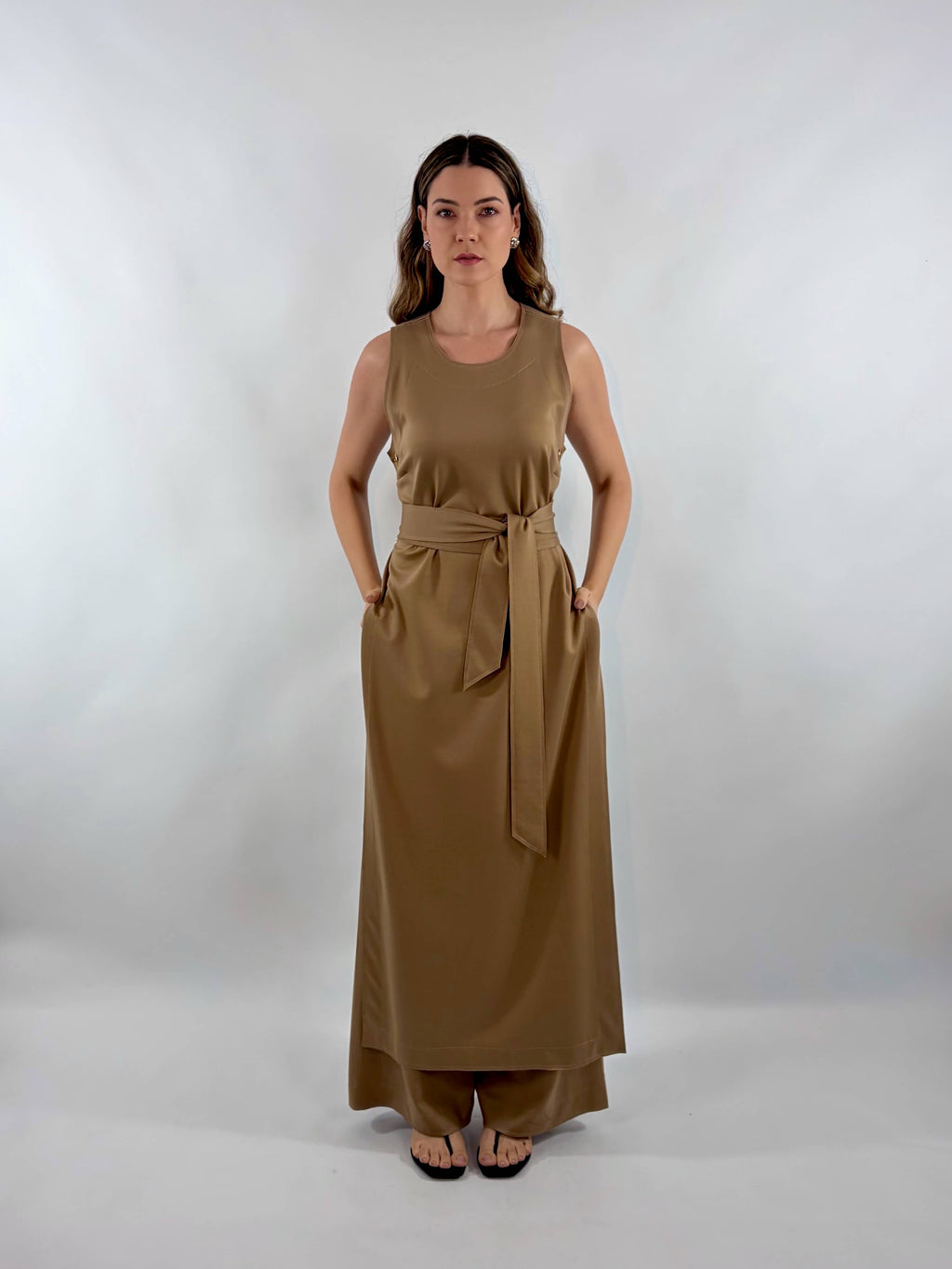 Calça Pantalona - Caramelo