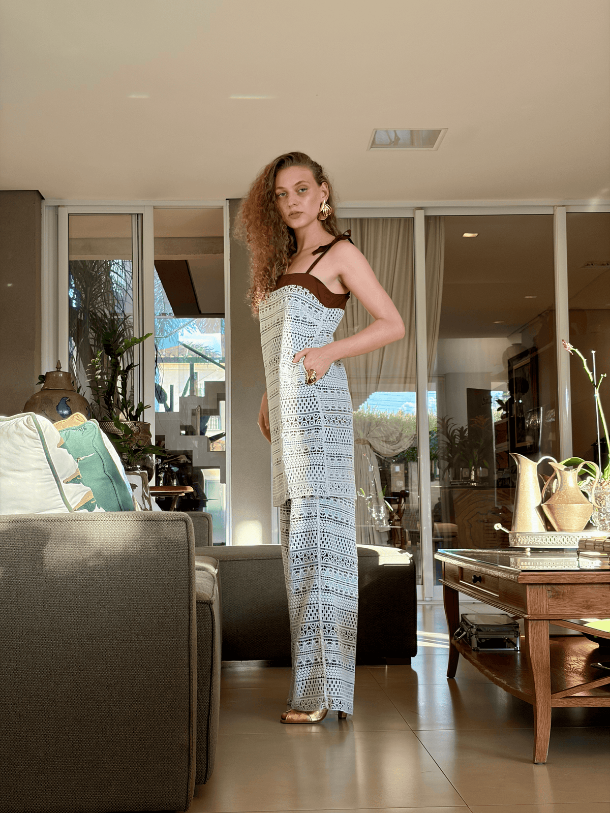 Calça Margarida - Marrom