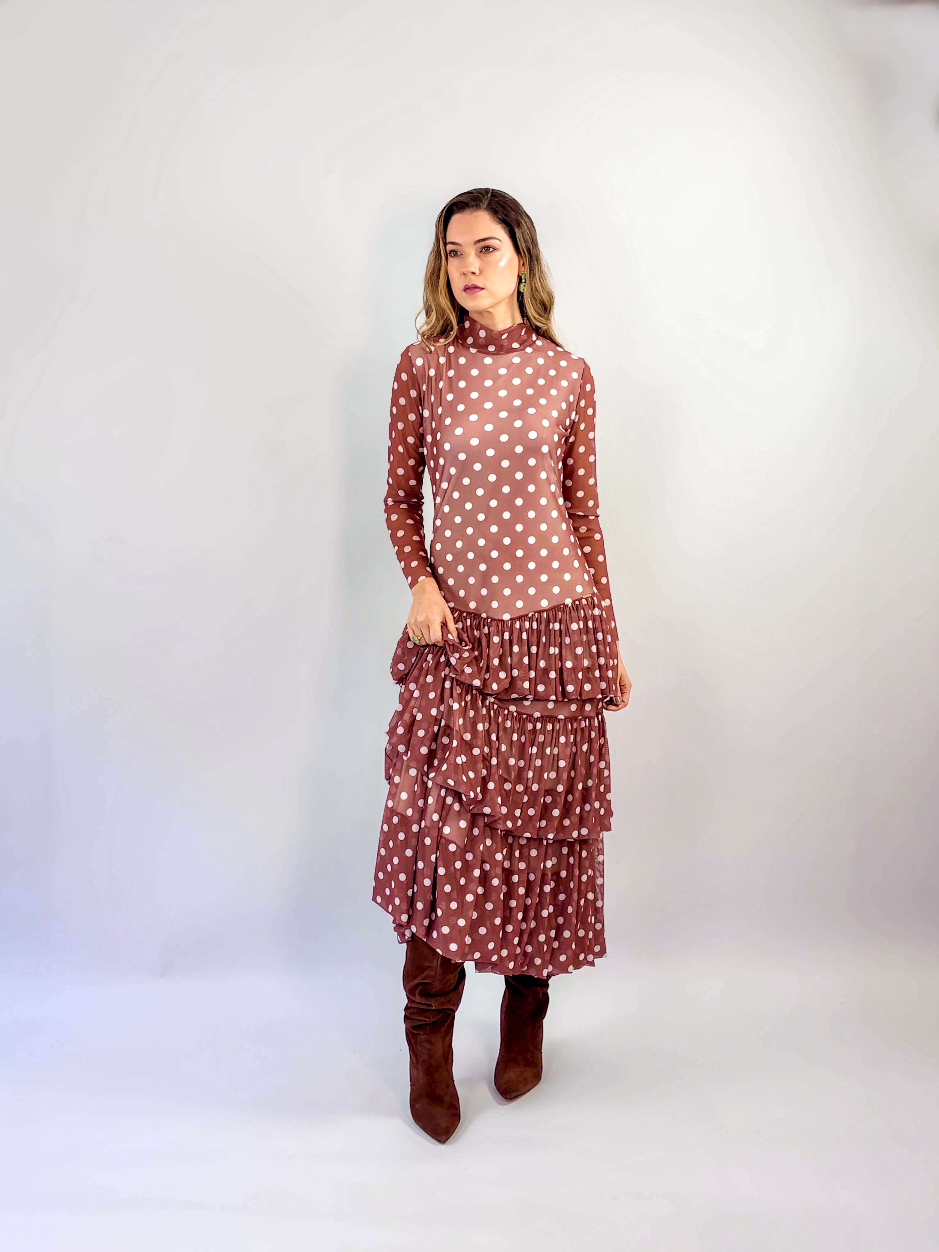 Vestido Vertice - Poa