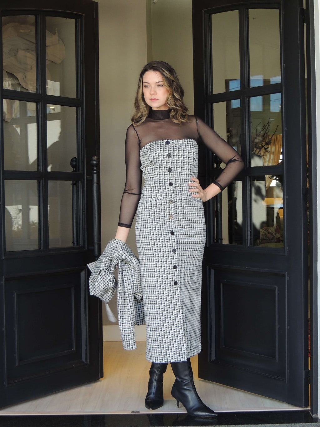 Vestido Parisi  Pied-de-Poule