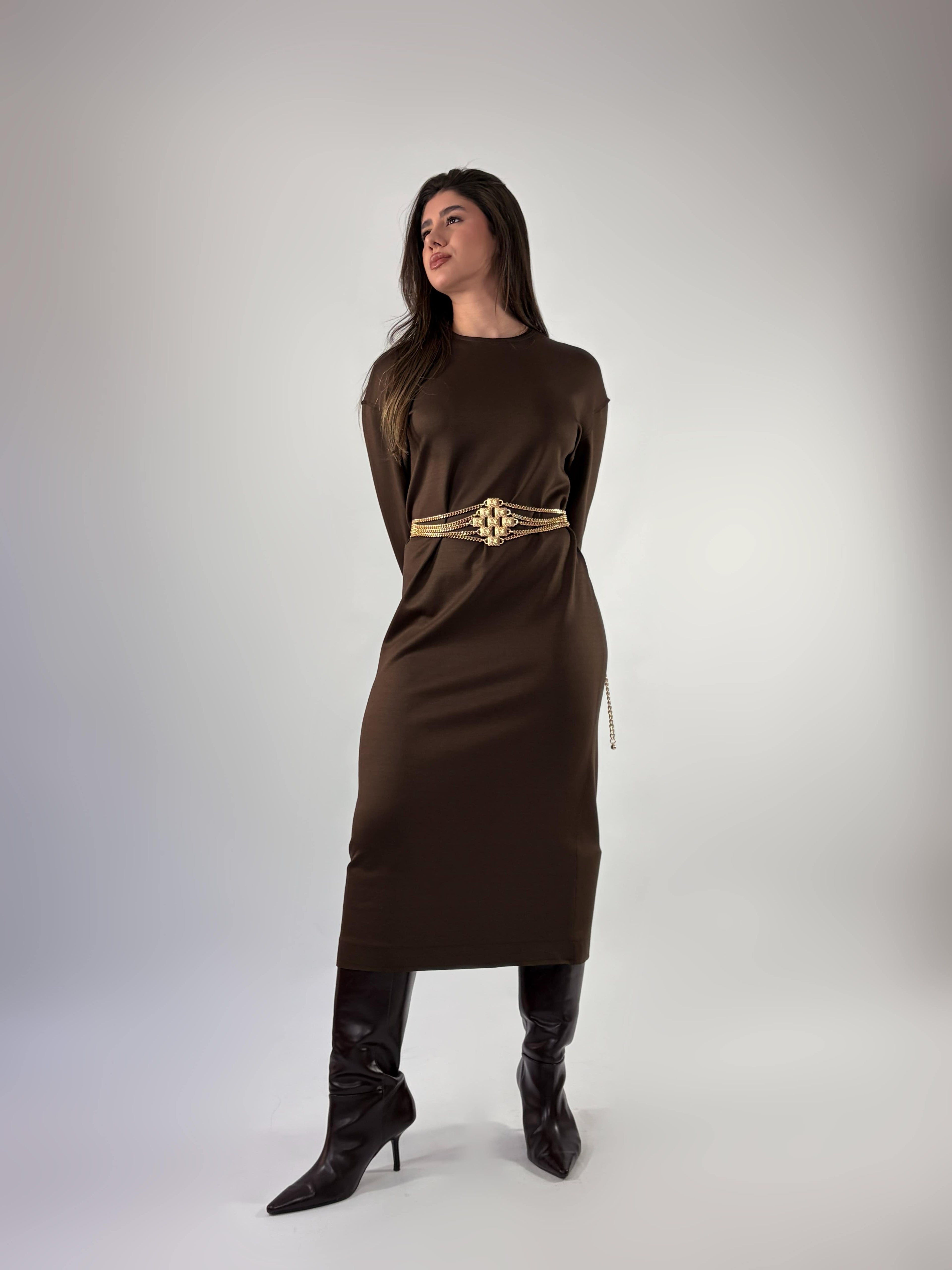 Vestido Tereza - Marrom